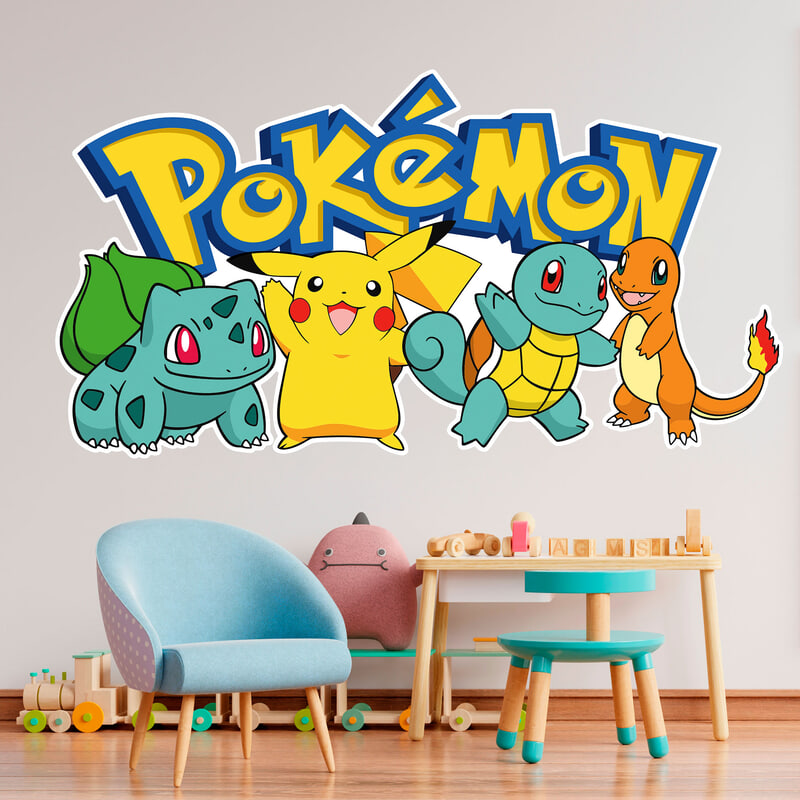 stickers-muraux-enfants-bebes-pikachu-et-ses-amis-pokemon